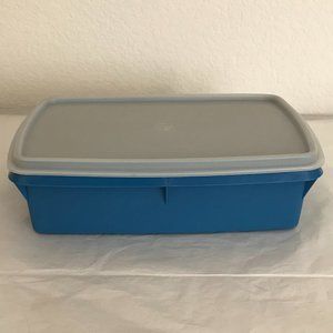 VINTAGE Blue Tupperware Tuppercraft Divided Container with Lid GREAT CONDITION